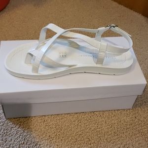 White sandals